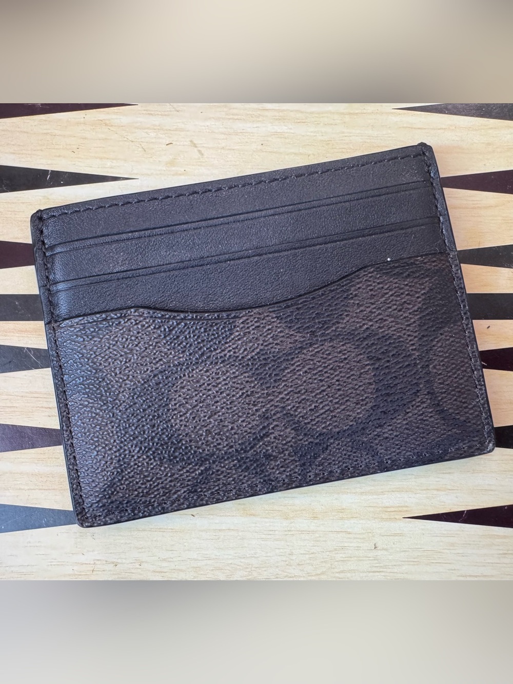 Coach Leather Card Holder Wallet
